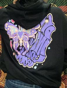 Black Printed Hoodie