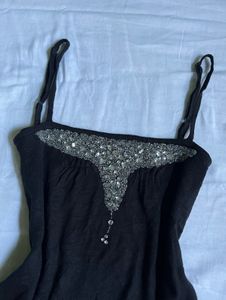 Black Embellished  Top