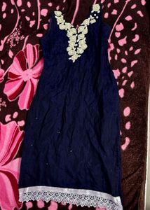Elegant Navy Blue Kurta