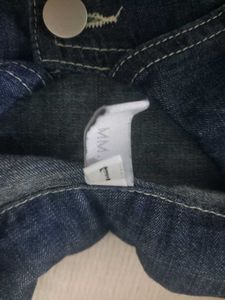 A Cotton-denim Mix Top