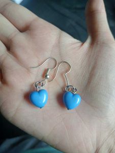 Blue Heart Earrings