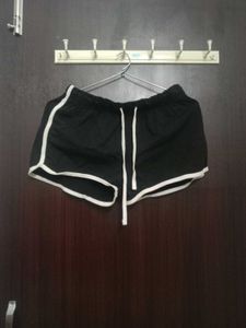 Black &amp; White Trim Shorts