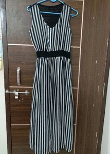 Striped Sleeveless Maxi Dress