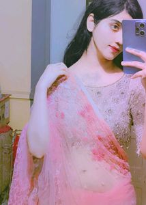 baby pink saree🩷