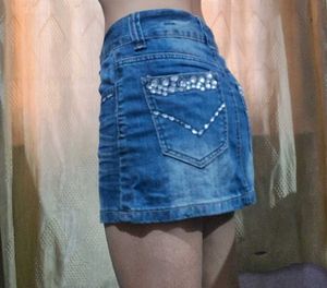Trendy Blue Denim Skirt