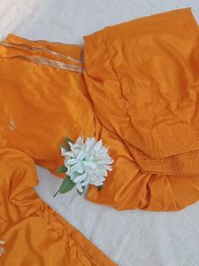 Mustard yellow Salwar Suit with dupatta