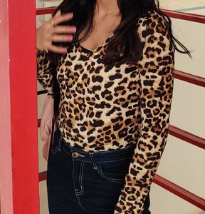 Shein Animal Print Top