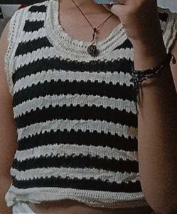 Striped Knit Top &amp; Cardigan Set