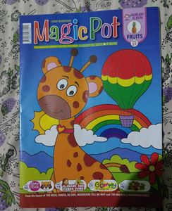 Pack of 4- MagicPot Kids All in One Activity Magazine with Free LED Watch