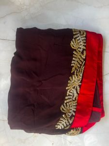 Elegant Embroidered Blouse and saree 💕😍