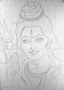 Shiv Ji Outline Drawing