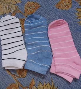 Pack Of Three Ankle Length Socks