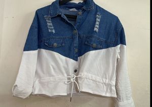 Color Block Denim Top