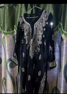 Elegant Black Chikankari Kurta