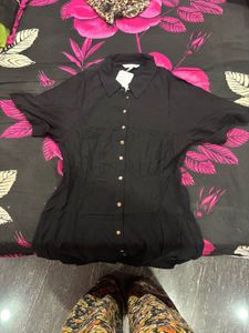 TIE-BELT SHIRT DRESS