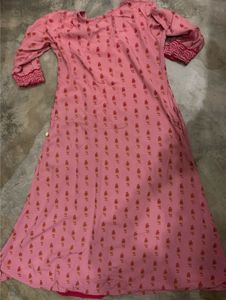 Pink Printed Kurta