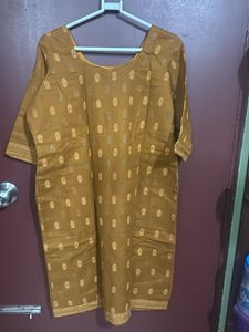 Brown Printed Kurta Set
