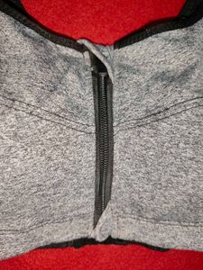 Grey Zipper Bra Women New
