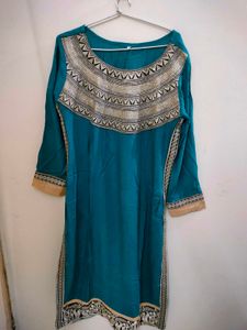 Elegant Teal Kurta (Size XL)