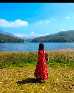 Red And White Floral Dress