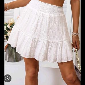 Cute White Short Skirt