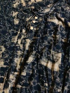 Dark Blue Abstract Design Top