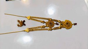 Gold Necklace and Earring Set