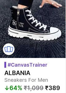 High Top Canvas Sneakers