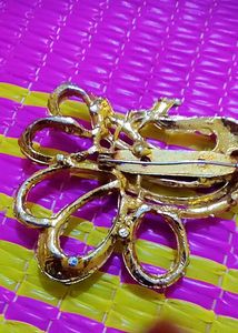 Rhinestone Peacock Brooch