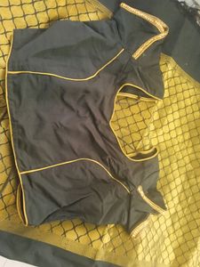 Back &amp;golden Pattusaree With Pri Cut Blouse