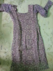 Lavender Kurta With Duppatta