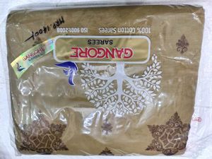 Gangore Cotton Saree With Stitched Peticoat