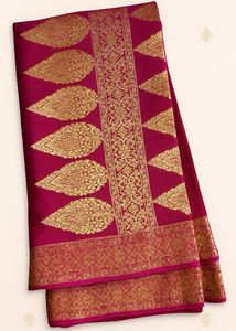 Elegant Pink Banarasi Saree