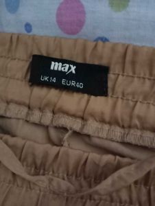 Beige Wide Leg Lounge Pants