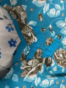 Floral Kurti with White Pants