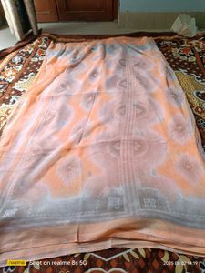 Peach Saree