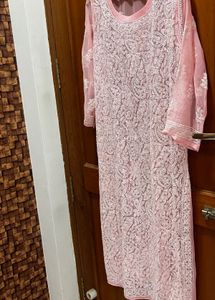 Pink Embroidered Kurta