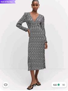 Mango Blue Midi Dress