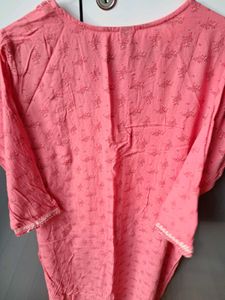 Coral Embroidered 3 Piece Kurti Set