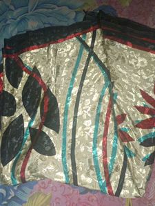 Golden Saree With Black Blouse