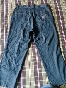 Vintage Pleated Blue Pants