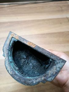 old metal ship bookend