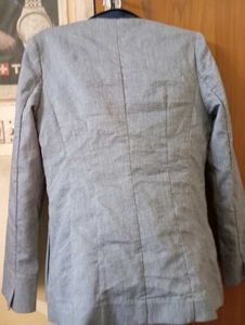 Grey Blazer with Navy Trim
