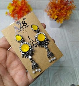 Pink Jhumka Earrings