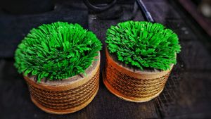 Artificial Grass Pot Decoration