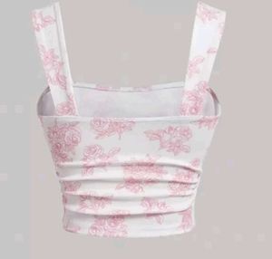 Floral Printed Square Neck Tank Top