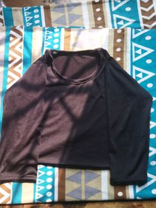 Black Crop Top Small Size Used Two Three Times.