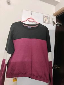 Stylish Colorblock Oversized Sweatshirt