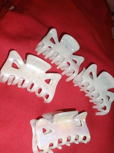 White Claw Hair Clips (Set of 4)