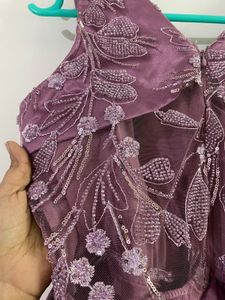 Elegant Purple Dhoti Style Dress